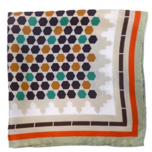 Pañuelo Vaxholm Geométrico Beige